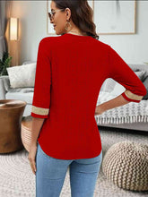 Load image into Gallery viewer, V-Neck Eyelet Blouse