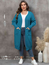 Load image into Gallery viewer, Plus Size Long Sleeve Pocketed Cardigan