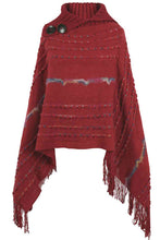 Load image into Gallery viewer, Cloak Sleeve Fringe Detail Poncho