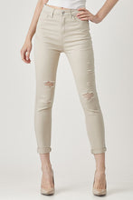 Load image into Gallery viewer, RISEN Distressed Skinny Jeans in Khaki