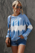 Load image into Gallery viewer, Tie-Dye Drop Shoulder Round Neck Sweatshirt