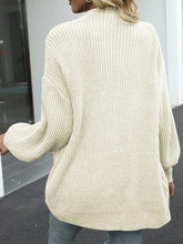 Load image into Gallery viewer, Drop Shoulder Balloon Sleeve Cardigan