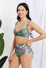 Load image into Gallery viewer, Marina West Swim Take A Dip Twist High-Rise Bikini in Sage