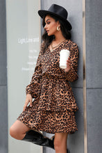 Load image into Gallery viewer, Leopard Print Layered Mini Dress