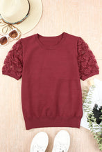 Load image into Gallery viewer, Applique Short Sleeve Knit Top