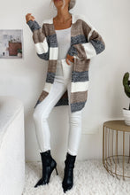 Load image into Gallery viewer, Striped Long Sleeve Duster Cardigan