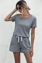 Load image into Gallery viewer, One Shoulder Tie Waist Romper