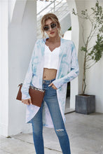 Load image into Gallery viewer, Tie-Dye Open Front Longline Cardigan