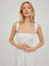 Load image into Gallery viewer, Square Neck Wide Strap Midi Dress