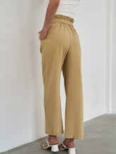 Load image into Gallery viewer, Paperbag Tie Waist Wide Leg Pants