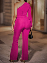 Load image into Gallery viewer, Cutout One-Shoulder Jumpsuit