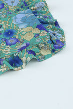 Load image into Gallery viewer, Floral Bell Sleeve Surplice Cropped Blouse
