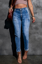 Load image into Gallery viewer, Button Fly Center Seam High Rise Jeans