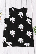 Load image into Gallery viewer, Printed Side Slit Round Neck Tank