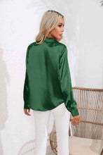 Load image into Gallery viewer, Lapel Collar Button Up Long Sleeve Shirt
