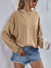 Load image into Gallery viewer, Dropped Shoulder Slit Hoodie