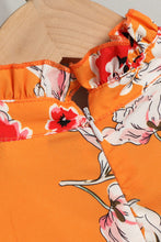 Load image into Gallery viewer, Girls Ruffle Decoration Flare Sleeve Dress