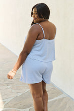 Load image into Gallery viewer, Culture Code Let It Happen Full Size Double Flare Striped Romper in Cobalt Blue