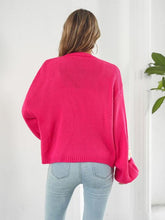 Load image into Gallery viewer, Floral Open Front Long Sleeve Cardigan