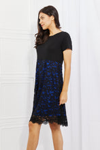 Load image into Gallery viewer, Yelete Full Size Contrasting Lace Midi Dress