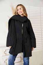 Load image into Gallery viewer, HEYSON Full Size Open Front Cardigan with Scarf Design