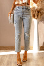 Load image into Gallery viewer, High Waist Distressed Jeans