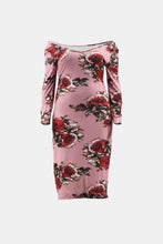 Load image into Gallery viewer, Full Size Floral Off-Shoulder Midi Dress