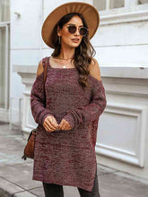 Load image into Gallery viewer, Cold Shoulder Square Neck Knit Top