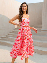 Load image into Gallery viewer, Floral Spaghetti Strap Tiered Dress