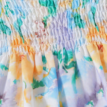 Load image into Gallery viewer, Baby Girl Floral Smocked Square Neck Dress