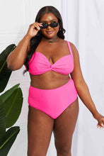 Load image into Gallery viewer, Marina West Swim Take A Dip Twist High-Rise Bikini in Pink