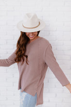 Load image into Gallery viewer, Jodifl Stay Awhile Full Size Run Waffle Knit Tee