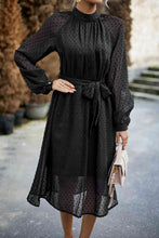 Load image into Gallery viewer, Swiss Dot Tie Waist Dress