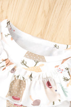Load image into Gallery viewer, Baby Girl Reindeer Bodysuit and Paperbag Joggers Set