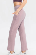 Load image into Gallery viewer, Elastic High Waist Sports Straight Leg Pants