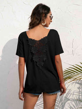 Load image into Gallery viewer, Lace Trim Short Sleeve Top