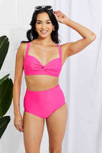 Load image into Gallery viewer, Marina West Swim Take A Dip Twist High-Rise Bikini in Pink