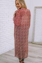 Load image into Gallery viewer, Leopard Tie Waist Flounce Sleeve Cover Up