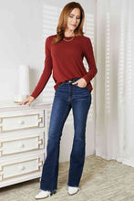 Load image into Gallery viewer, Zenana Full Size Long Sleeve Round Neck Round Hem Top