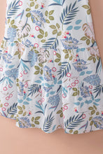 Load image into Gallery viewer, Floral Spaghetti Strap Tiered Midi Dress