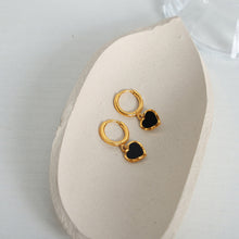 Load image into Gallery viewer, 18K Gold-Plated Heart Drop Earrings
