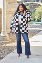 Load image into Gallery viewer, Double Take Full Size Checkered Button Front Coat with Pockets