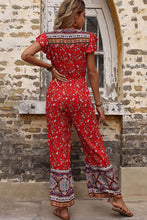 Load image into Gallery viewer, Bohemian Flutter Sleeve Tied Jumpsuit