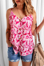 Load image into Gallery viewer, Printed Button Down Spaghetti Strap Top
