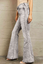 Load image into Gallery viewer, BAYEAS High Waisted Acid Wash Flare Jeans