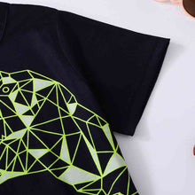 Load image into Gallery viewer, Boys Dinosaur Graphic Tee and Camouflage Shorts Set