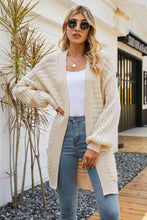 Load image into Gallery viewer, Open Front Dropped Shoulder Cardigan