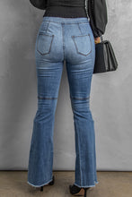 Load image into Gallery viewer, Distressed Raw Hem High-Waist Flare Jeans