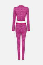 Load image into Gallery viewer, Printed Button Front Jacket and Pants Set