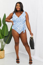 Load image into Gallery viewer, Marina West Swim Full Size Float On Ruffle Faux Wrap One-Piece in Blossom Blue